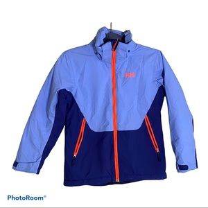 Helly Hanson Girls Ski Jacket Size 12 Blue Zip-Up